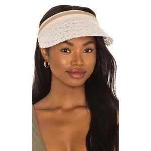 8 Other Reasons Crochet Visor Hat Ivory Cream